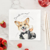 Serviette En Papier Charmant serveur Corgi gallois de Pembroke (En situation)