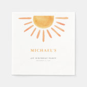 Serviette En Papier Charmant soleil papier d'anniversaire Napkin n'imp (Devant)