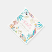 Serviette En Papier Charmant Tropical Thème Anniversaire (Coin)