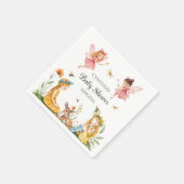 Serviette En Papier Charmante Baby shower des animaux de bois des fées (Coin)