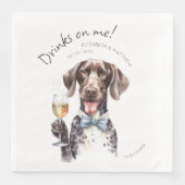 Serviette En Papier Charmante barre d'aquarelle allemande à pointer co (Devant)