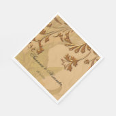 Serviette En Papier Charmante Peonies Boho et Mariage d'or (Coin)