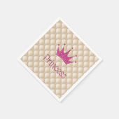 Serviette En Papier Charmants Perles Chic ,Diadème, Princesse,Pailleté (Coin)