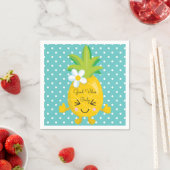 Serviette En Papier Charme d'ananas Good Vibes uniquement Papier Napki (En situation)