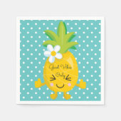 Serviette En Papier Charme d'ananas Good Vibes uniquement Papier Napki (Devant)