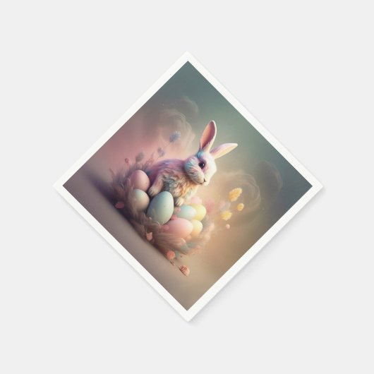 SERVIETTE EN PAPIER " CHARME DE PÂQUES " (Coin)