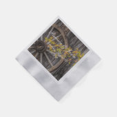 Serviette En Papier Charme de pays - Roue Rustique Wagon Occidentale (Coin)