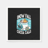 Serviette En Papier Charme d'hiver et cacao chaud - Appels de cacao d' (Devant)