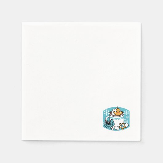 Serviette En Papier Charme d'hiver et cacao chaud - Appels de cacao d' (Devant)
