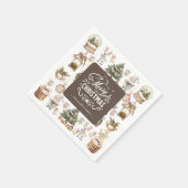 Serviette En Papier Charme Joyeux Noël personnalisé (Coin)