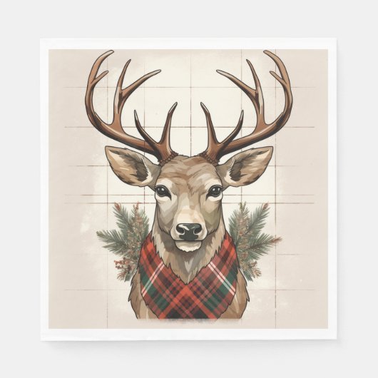 Serviette En Papier Charme rustique Treashouse Treasures with Plaid De (Devant)