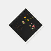 Serviette En Papier Charming Black Cats Yellow Eyes (Coin)