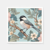 Serviette En Papier Charming Chickadee Bird (Devant)