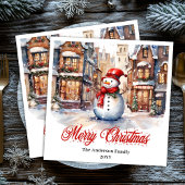 Serviette En Papier Charming Christmas scene napkins classic palette