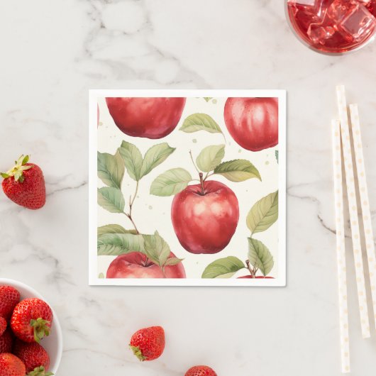 Serviette En Papier Charming cueillir la pomme plaque (En situation)