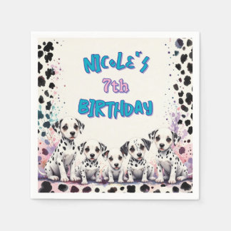 Serviette En Papier Charming Dalmatian Puppy Birthday 