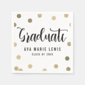 Serviette En Papier Charming Dots Gold Graduation serviettes (Devant)