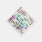 Serviette En Papier Charming Floral Bouquet Baby shower Papier (Coin)