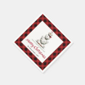 Serviette En Papier Charming Funny Chickens Editable Personalized Xmas (Coin)