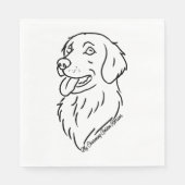 Serviette En Papier Charming Golden Retriever (Devant)