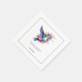 Serviette En Papier Charming Hummingbird Floral Bouquet fête d'anniver (Coin)