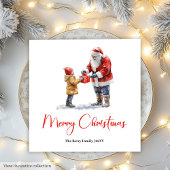 Serviette En Papier Charming Santa Claus Traditional Festive Dinner