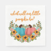 Serviette En Papier Charming Tournesols Petite révélation Citrouille d (Devant)