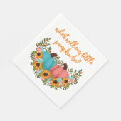 Serviette En Papier Charming Tournesols Petite révélation Citrouille d (Coin)