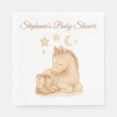 Serviette En Papier Charming Western Baby Horse – Shower (Devant)