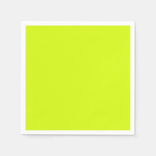 Serviette En Papier Chartreuse Couleur jaune uni (Devant)