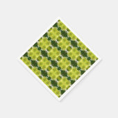 Serviette En Papier Chartreuse Vert Abstrait Hydrangea Blooms Motif (Coin)