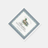 Serviette En Papier Chasse au canard de Mallard Fête des mariées En vi (Coin)