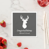 Serviette En Papier Chasse aux cerfs Lodge Baby shower Antlers (En situation)