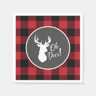 Serviette En Papier Chasse aux cerfs Lodge Baby shower Antlers