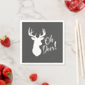 Serviette En Papier Chasse aux cerfs Lodge Baby shower Antlers Girl Ro (En situation)