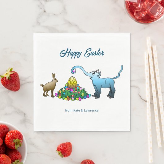 Serviette En Papier Chasse aux oeufs de Pâques (En situation)