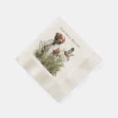 Serviette En Papier Chasse avec un chien breton, Art (Coin)