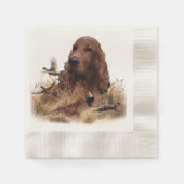 Serviette En Papier Chasse de Setter irlandais faisan, Art (Devant)