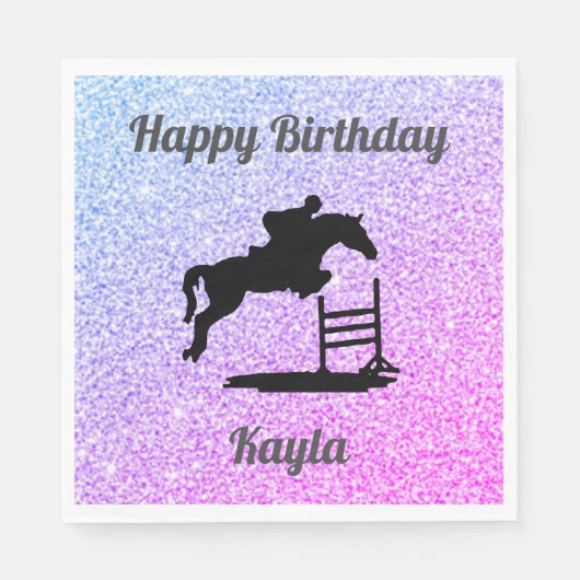 Serviette En Papier Chasseur de cheval Jumper Papier d'anniversaire Na (Devant)