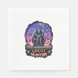 Serviette En Papier Chasseur de fantômes Faucheur Squelette Faux Fl Pu