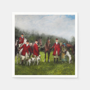 Serviette En Papier Chasseur - la chasse à renard - Contrôle-ho 1924