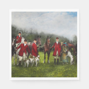 Serviette En Papier Chasseur - la chasse à renard - Contrôle-ho 1924