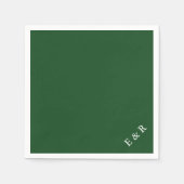 Serviette En Papier Chasseur vert couleur solide tendance (Devant)