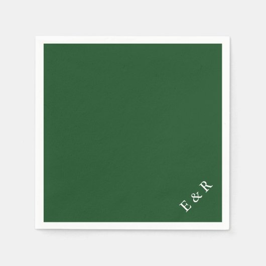 Serviette En Papier Chasseur vert couleur solide tendance (Devant)