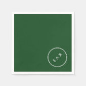 Serviette En Papier Chasseur vert couleur solide tendance (Devant)