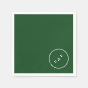 Serviette En Papier Chasseur vert couleur solide tendance