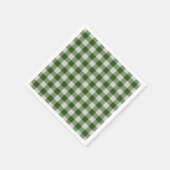 Serviette En Papier Chasseur Vert En vichy Papier Plaid Napkin (Coin)