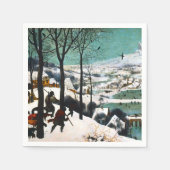 Serviette En Papier Chasseurs dans le paysage de neige Pieter Bruegel (Devant)