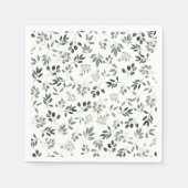 Serviette En Papier Chasseurs vert feuillus rustique (Devant)