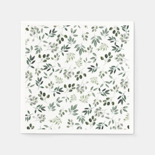 Serviette En Papier Chasseurs vert feuillus rustique